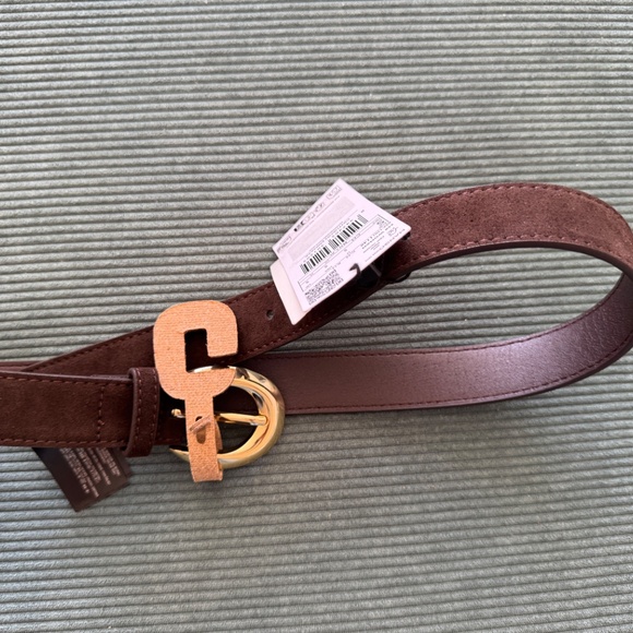 Leather belt with oval buckle Mango S - Picture 4 of 5